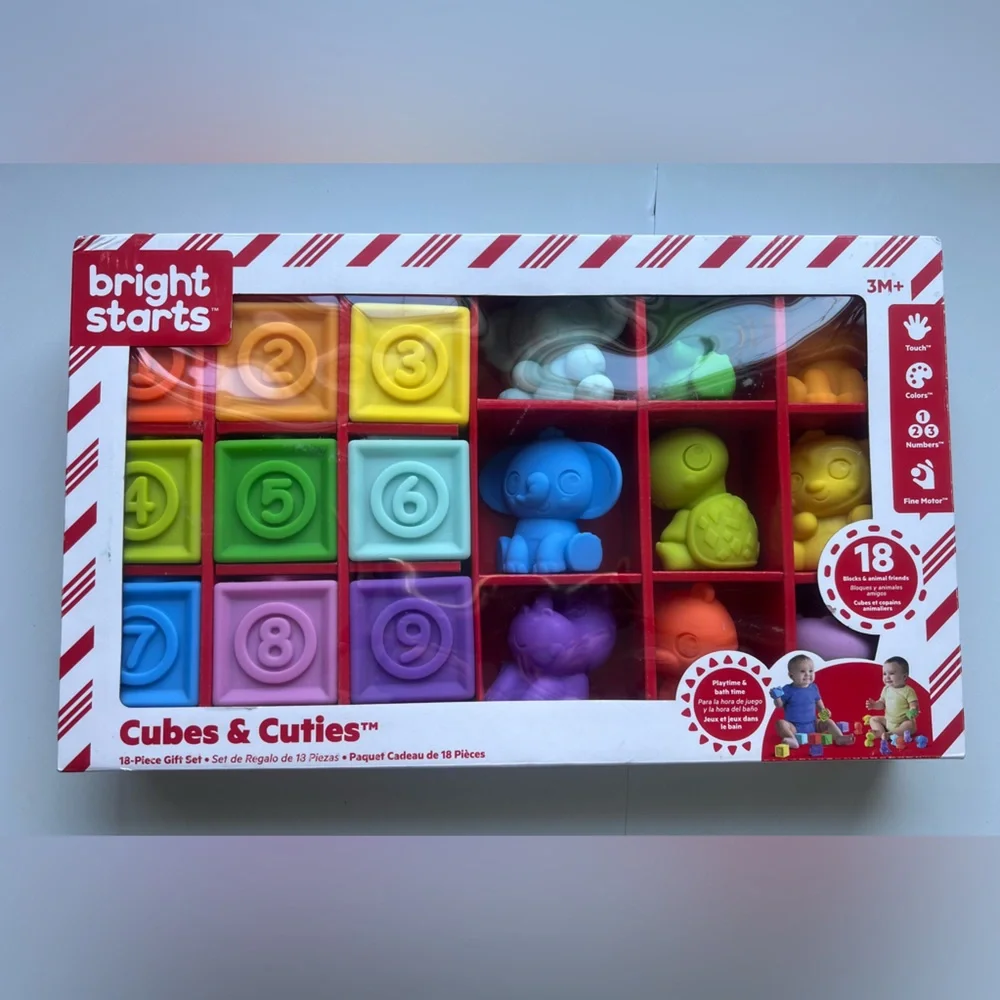 Bright Starts Block and Buddies Holiday Baby Toy Gift Set - 18pc